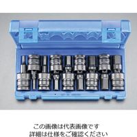 エスコ 1/2”DR/6ー19mm(9個組) ユニバーサル[INHEX]ソケット EA164DV-23 1セット（直送品）