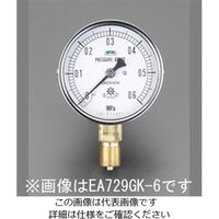 エスコ 60mm/0ー1.0MPa 圧力計(耐脈動圧形) EA729GK-10 1個（直送品）