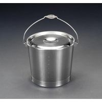 エスコ 8L バケツ・ふた付(ステンレス製) EA508S-11 1セット(1台)（直送品）