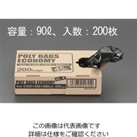 エスコ（esco） 90L ごみ袋（黒/不透明/200枚） 1箱（200枚） EA995AD-57（直送品）