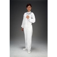 エスコ [3L] クリーンルーム用継ぎ作業服(白/センターファスナー) EA996DD-4 1着（直送品）