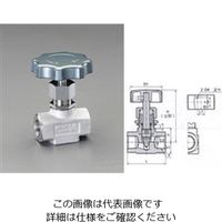 エスコ Rc 1/2” ニードルバルブ(ステンレス製) EA470CN-4 1個（直送品）