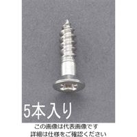 エスコ 5.1x 56mm 皿頭木ねじ(ステンレス製/ 5本) EA949ED-515 1セット(50本:5本×10パック)（直送品）