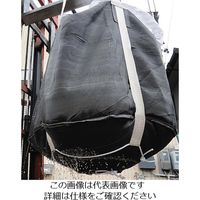 エスコ 1.0ton [水切り用]丸型フレコンバッグ(黒) EA981WM-31A 1セット(2袋)（直送品）