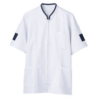 住商モンブラン ジャケット（メンズ・半袖） 医務衣 医療白衣 白/ネイビー 3L 72-848（直送品）