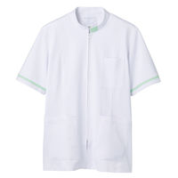 住商モンブラン ジャケット（メンズ・半袖） 医務衣 医療白衣 白/ミント S 72-850（直送品）