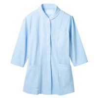住商モンブラン ナースジャケット（7分袖） 医療白衣 レディス サックスブルー（水色）/白 3L 73-1695（直送品）