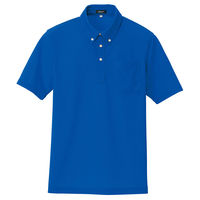 AITOZ（アイトス） 半袖ボタンダウンポロシャツ（男女兼用） 介護ユニフォーム ロイヤルブルー 4L AZ-10599-006（直送品）