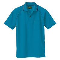アイトス（AITOZ） 制電半袖ポロシャツ（男女兼用） ピーコックブルー S 50005-066（直送品）