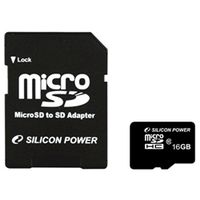 シリコンパワー micro SDHCカード 永久保証 （SDHCアダプター付）