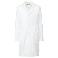 KAZEN メンズ診察衣S型（ハーフ丈） ドクターコート 医療白衣 長袖 ホワイト シングル 3L REP200-C/10（直送品）