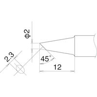 白光 こて先 2BC型 T22-BC2 1本(1個) 400-4086（直送品）