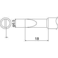 白光 こて先 6.5D型 T19-D65 1本(1個) 409-6461（直送品）