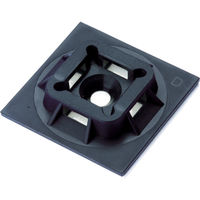 パンドウイット マウントベース アクリル系粘着テープ付き 耐候性黒(100個入) ABM100-AT-C0 1袋(100個)（直送品）