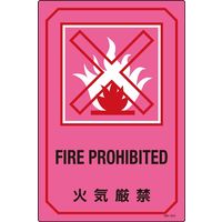 日本緑十字社 英文字入りサイン標識 GB-210 「火気厳禁」 095210 1セット（2枚）（直送品）