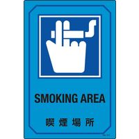 日本緑十字社 英文字入りサイン標識 GB-213 「喫煙場所」 095213 1セット（2枚）（直送品）