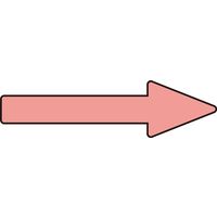 日本緑十字社 配管識別方向表示ステッカー 貼矢18 「→」 蛍光赤 10枚1組 193418 1セット（50枚：10枚×5組）（直送品）