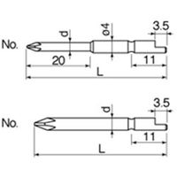 日東工器  ＮＫビット  4Ｄビット  1Ｘ4Ｘ44  30823  １セット（１０本入）（直送品）