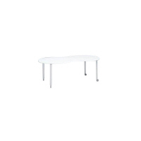 オカムラ　多目的スペース　アティーボテーブル　ひょうたん形　ホワイト　幅1800mm（高さ320・640mm）