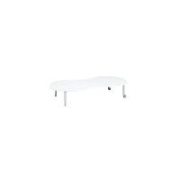 オカムラ 多目的スペース アティーボテーブル ひょうたん形 ホワイト 幅1800×奥行900×高さ320mm 1台（直送品）