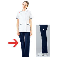 ルコックスポルティフ ゆったりブーツカットネイビーパンツ（女性用） UQW2013V ネイビー EL 医療白衣 ナースパンツ（直送品）