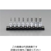 エスコ 3/8”DR/3.0ー12mm [INHEX]ビットソケット(ZーEAL) EA619BS 1セット（直送品）