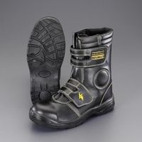エスコ（esco） 27.0cm 静電安全靴（ロング/黒） 1足 EA998YH-27（直送品）