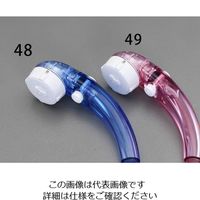 エスコ G1/2” シャワーヘッド(低水圧用/クリアブルー) EA468BX-48 1個（直送品）