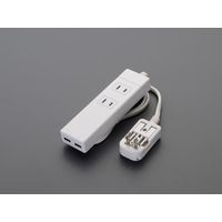 エスコ AC240V 海外用マルチ変換タップ[USBポート付] EA940CD-88 1セット(2個)（直送品）