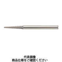 トラスコ中山 TRUSCO 超硬バー テーパー先丸 Φ3X刃長9.5X軸3 ダブルカット TB7A031 1本 436-5178（直送品）