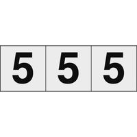 トラスコ中山 数字ステッカー　３０×３０　「５」　透明地/黒文字 TSN-30-5-TM 1組（3枚） 438-8232