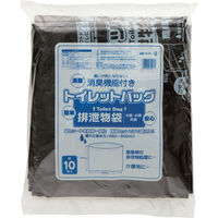 ワタナベ工業 ワタナベ トイレットバック 排泄物処理袋 黒 TB-64 1袋(10セット) 440-7784（直送品）