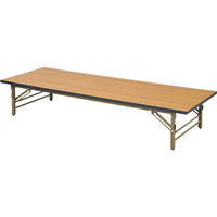 YAMAZEN　会議用テーブル　ブラウン　幅1800×奥行600×高さ330mm　1台　（直送品）