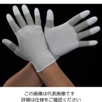 エスコ [M] 手袋(制電・ナイロン、ポリエステル指先コーティング) EA354GC-7 1セット(10双)（直送品）