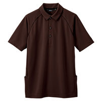 AITOZ（アイトス） バックサイドポケット付半袖ポロシャツ メンズ ブラウン L AZ-7663-022（直送品）