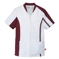 AITOZ（アイトス） レディースジャケット ナース服 医療白衣 半袖 ワイン LL 862003-039（直送品）