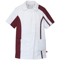 AITOZ（アイトス） チュニック（女性用） ナースジャケット 医療白衣 半袖 ワイン L 862005-039（直送品）