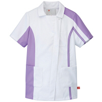 AITOZ（アイトス） チュニック（女性用） ナースジャケット 医療白衣 半袖 ラベンダー SS 862005-069（直送品）