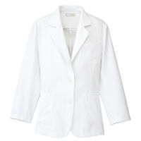 AITOZ（アイトス） レディースブレザーコート コート型白衣 医療白衣 半袖 ホワイト シングル S 861308-001（直送品）