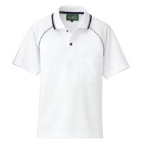 AITOZ（アイトス） 制電半袖ポロシャツ（男女兼用） 介護ユニフォーム ホワイト SS AZ-50005-001（直送品）