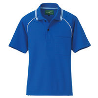 AITOZ（アイトス） 制電半袖ポロシャツ（男女兼用） 介護ユニフォーム ブルー M AZ-50005-006（直送品）