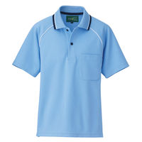 AITOZ（アイトス） 制電半袖ポロシャツ（男女兼用） 介護ユニフォーム サックス S AZ-50005-007（直送品）
