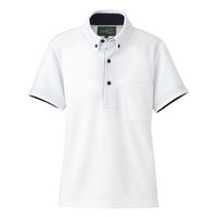 AITOZ（アイトス） 制電半袖ポロシャツ（男女兼用） 介護ユニフォーム ホワイト M AZ-50006-001（直送品）