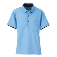 AITOZ（アイトス） 制電半袖ポロシャツ（男女兼用） 介護ユニフォーム サックス S AZ-50006-007（直送品）