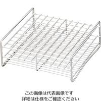 サンポー ステンレス試験管立 配列:10×10 サイズ:□15mm 13-100L 1台(1個) 2-9502-14（直送品）