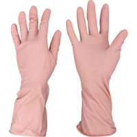 ふんわりやわらか天然ゴム手袋　ピンク　Lサイズ　OK-1-P-L　1双　オカモト　471-8496