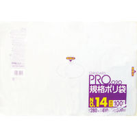日本サニパック サニパック LT14スタンダードポリ袋14号(0.02)透明100枚 LT14 1袋(100枚) 475-4395（直送品）