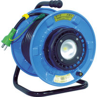日動 電工ドラム 防雨防塵型LEDライトリール（照明付ドラム） 過負荷漏電保護兼用 20m SDW-EK22-10W 486-6258（直送品）