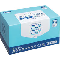 日本製紙クレシア クレシア カウンタークロス 薄手タイプ ブルー 65433 1ケース(600枚) 493-0096（直送品）