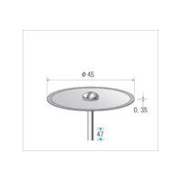 ナカニシ 電着ダイヤモンドディスク#100刃径45×刃長0.35×軸径2.34 14073 1本(1個) 476-1561（直送品）